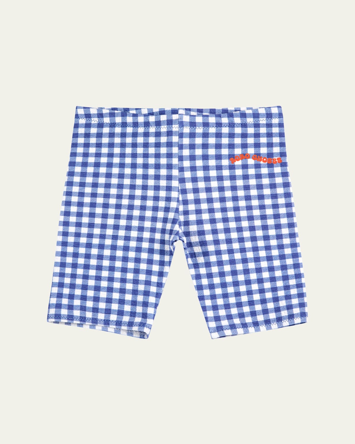 BOBO CHOSES GIRL'S VICHY GINGHAM-PRINT BIKER SHORTS