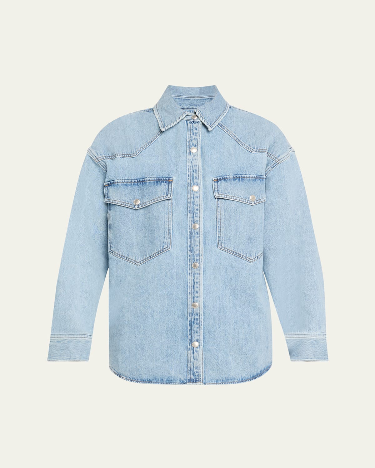 AGOLDE LOTTA LONG-SLEEVE DENIM SHIRT 