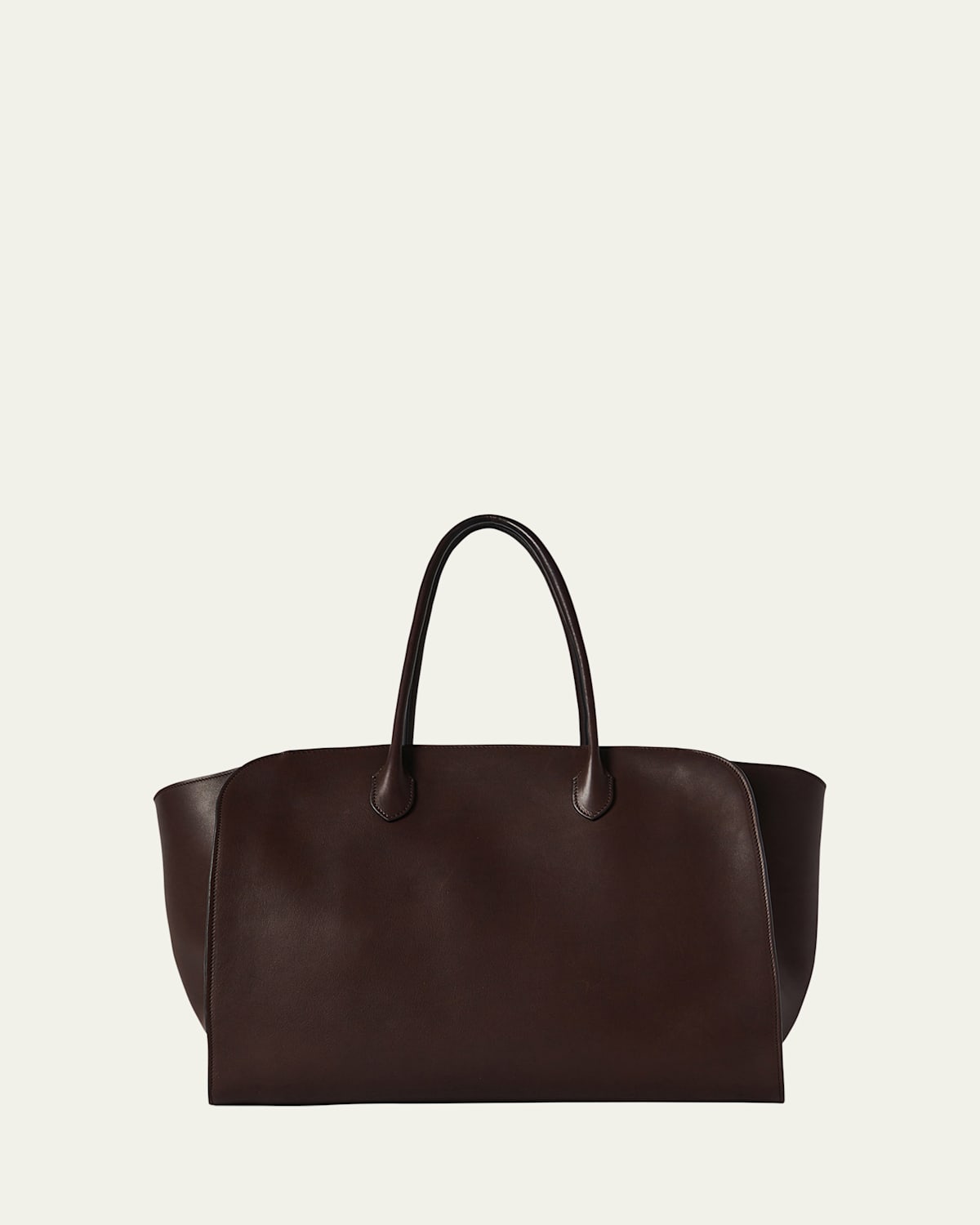 The Row Marlo 17 Tote Bag In Saddle Leather