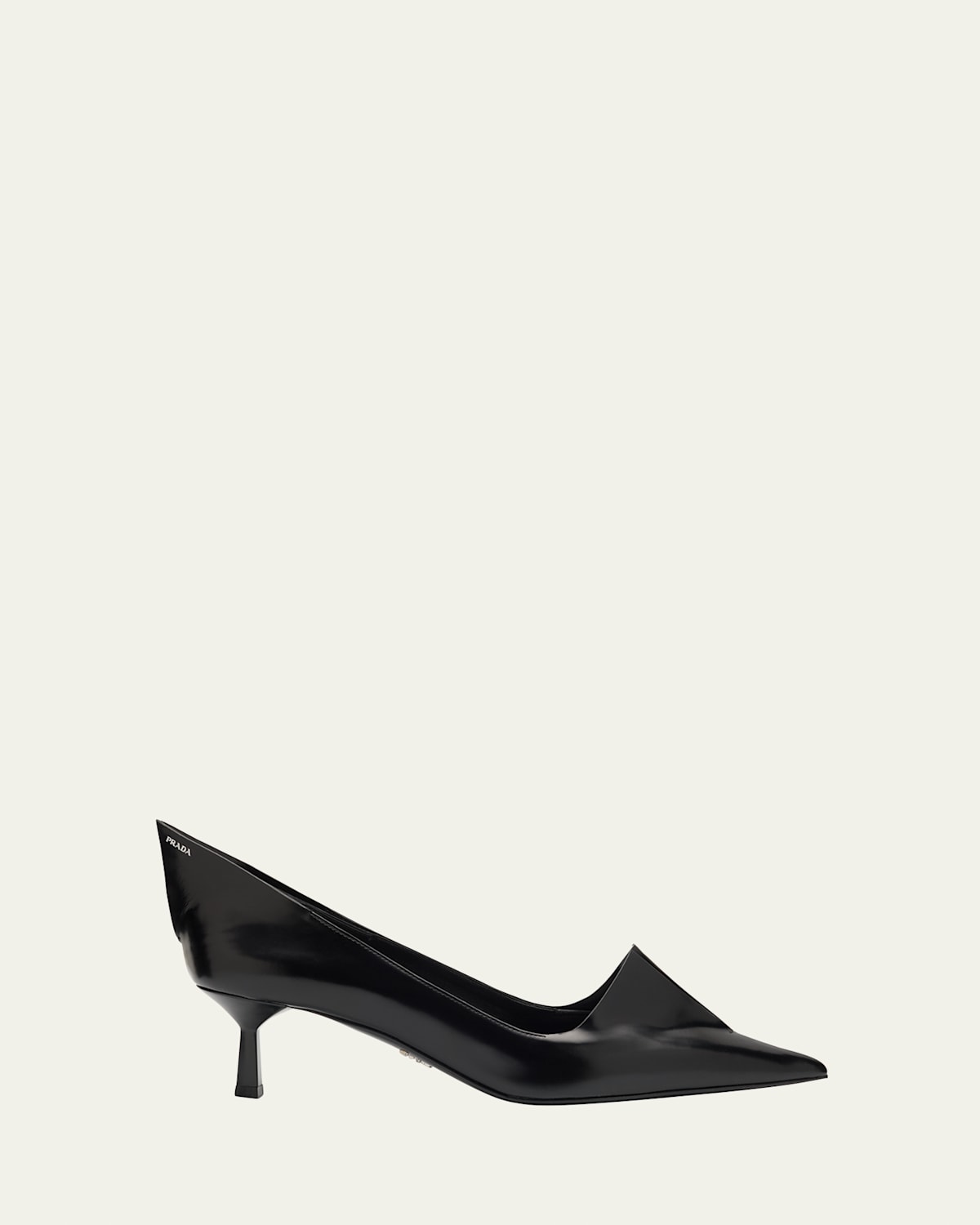 Prada Modellerie Spiked Leather Pumps In Nero