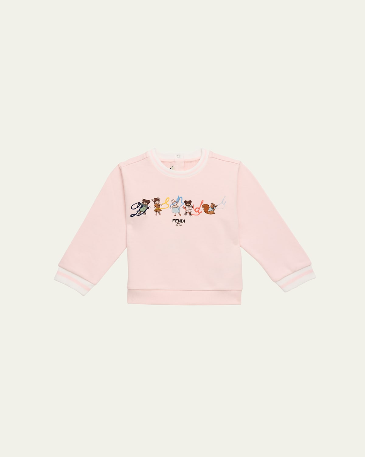 FENDI GIRL'S GRAPHIC LOGO-PRINT SWEATSHIRT