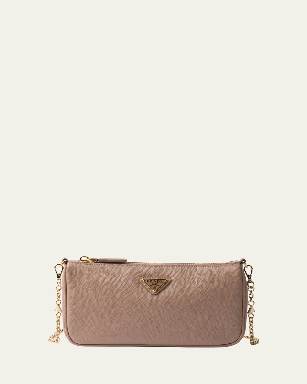 Prada Mini Saffiano Leather Shoulder Bag In F0236 Cipria
