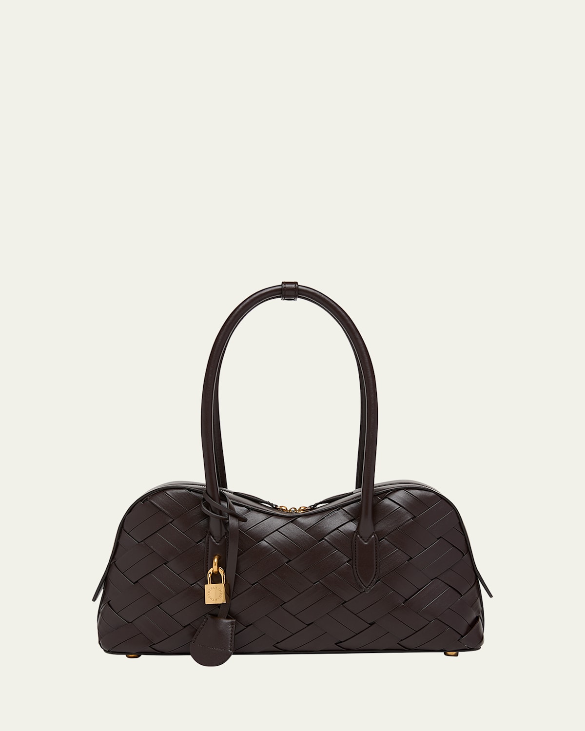 Stella Mccartney Womens Chocolate Brown Stella Ryder Faux-leather Shoulder Bag In Chocolate Brown