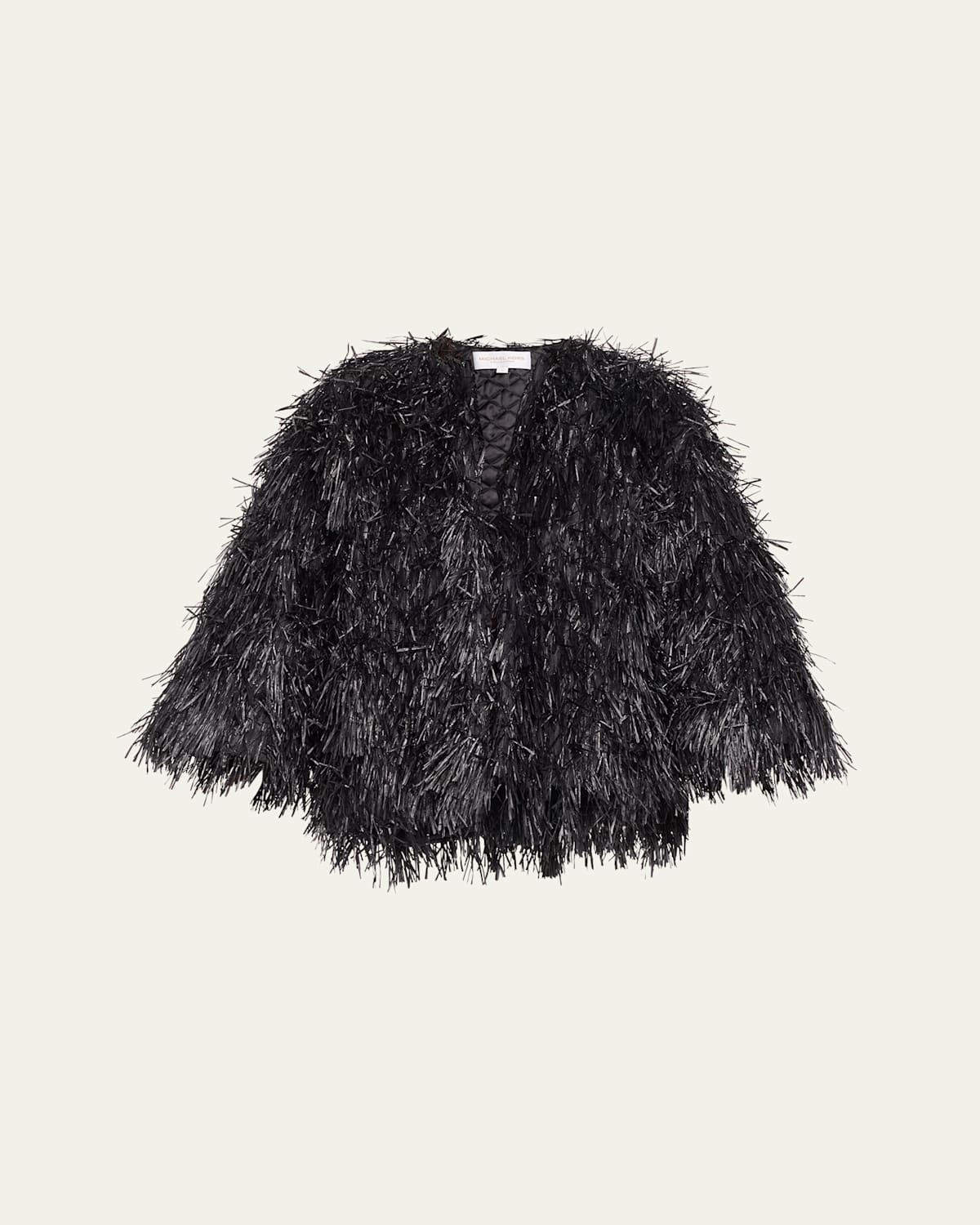 Straw Embroidered Chubby Jacket