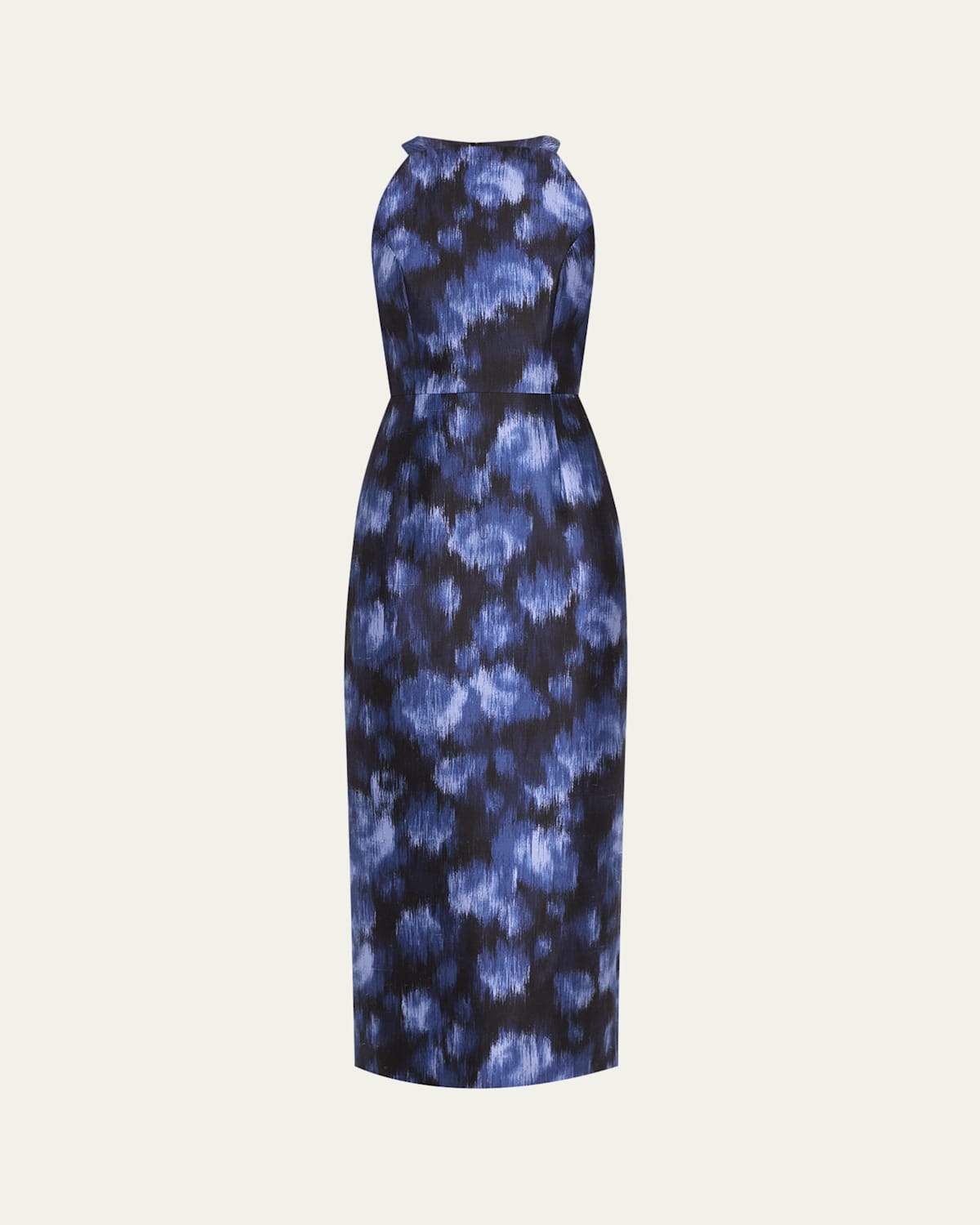 Abstract Halter Cutout Midi Dress