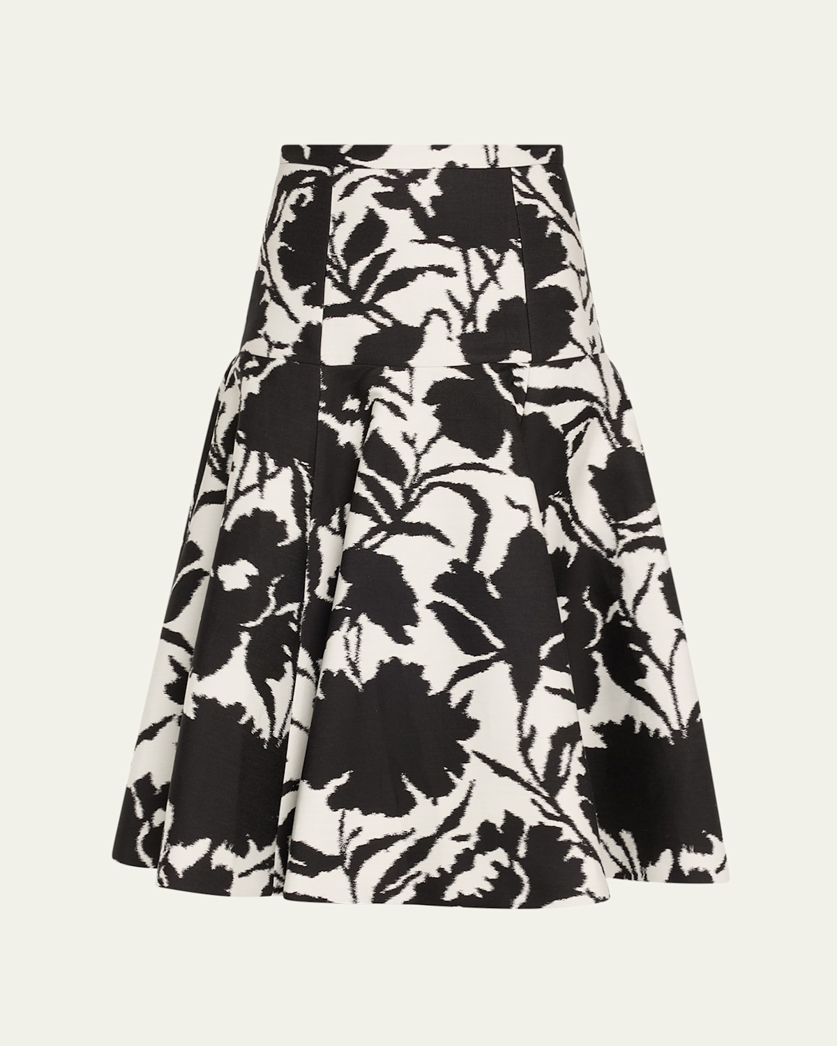 Floral Jacquard Drop Waist Dance Skirt