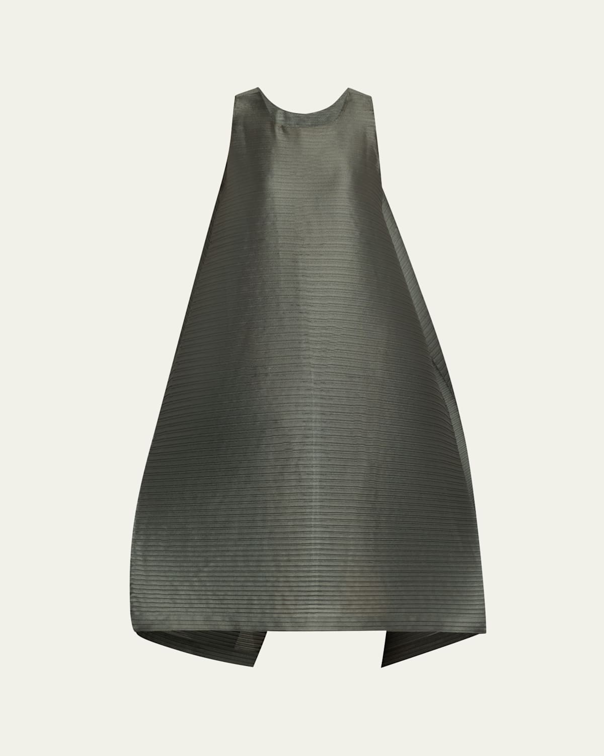 Issey Miyake Paneled Pleats Midi Dress In Dull Blue
