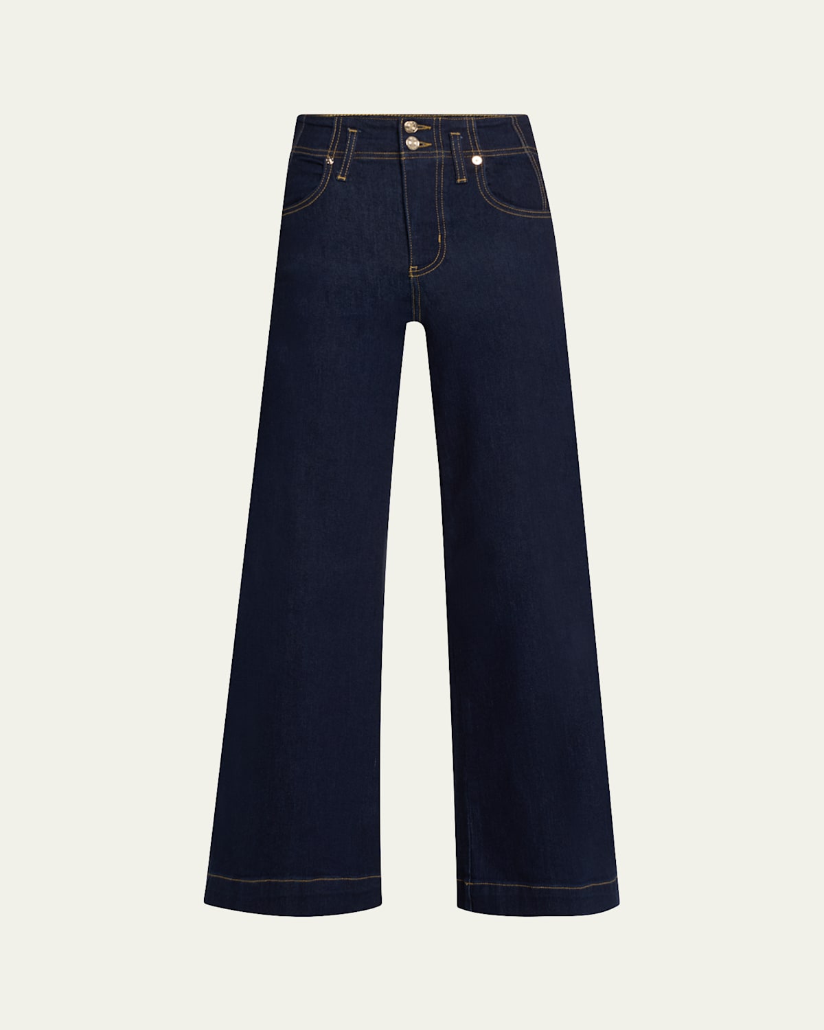 Frame The Seamed Wide Trouser Jeans In Rinse