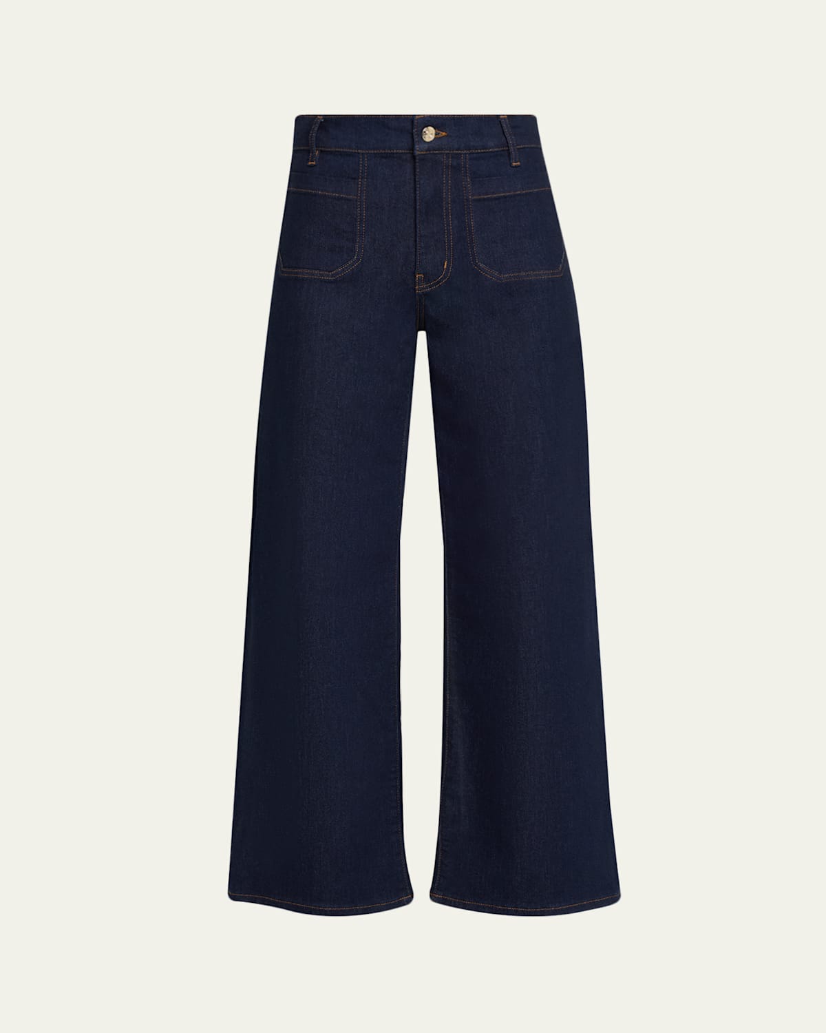 Frame Le Slim Palazzo Modernist Pocket Jeans In Blue