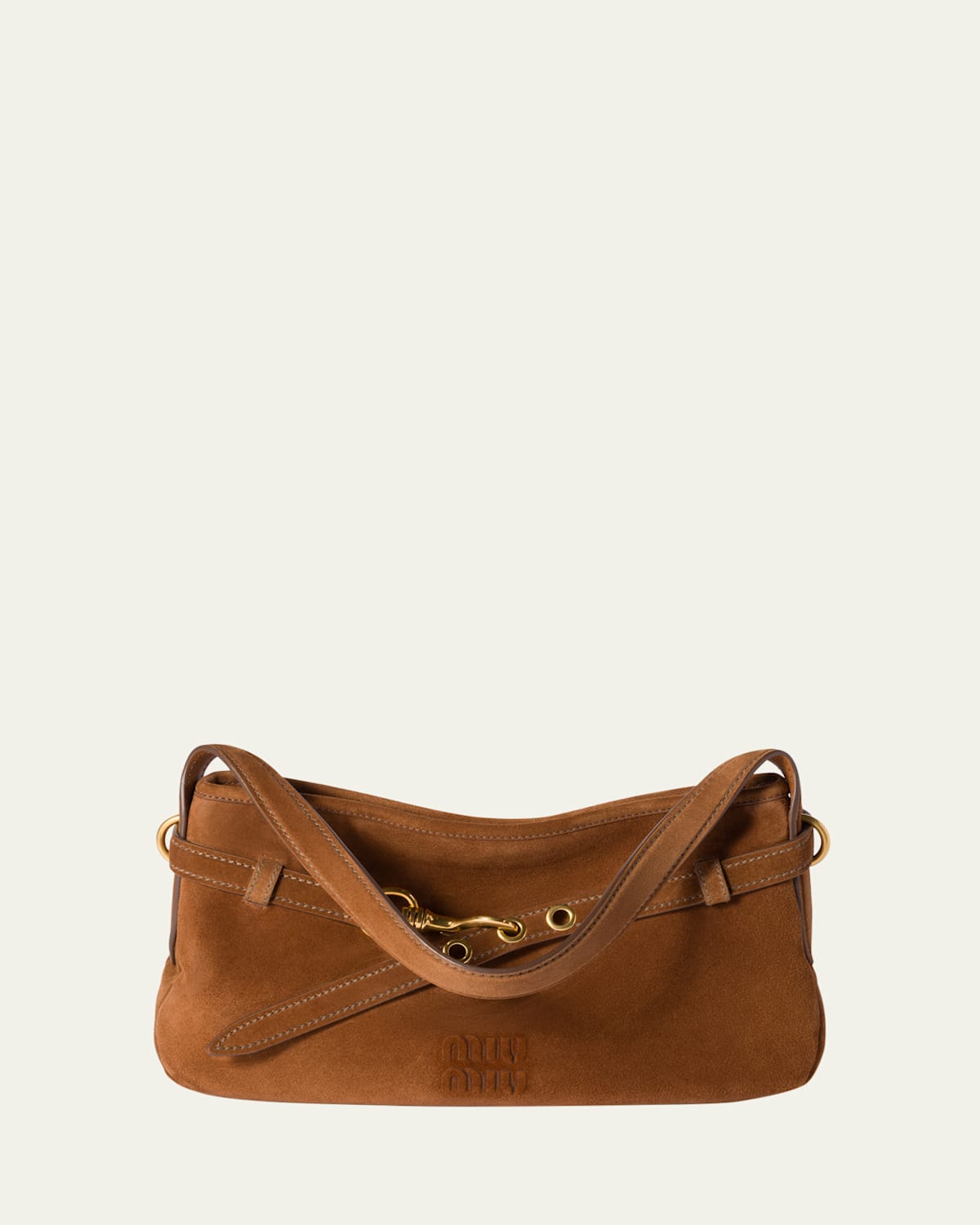 Miu Miu Aventure Suede Shoulder Bag