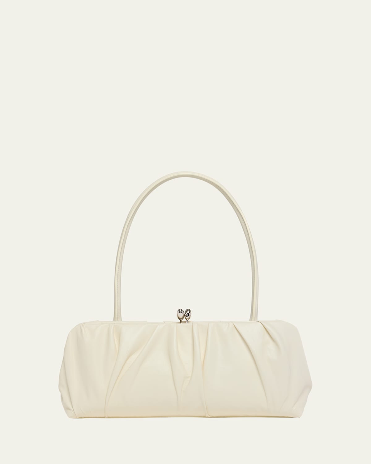 Jil Sander Goji Small Pleated Calfskin Shoulder Bag
