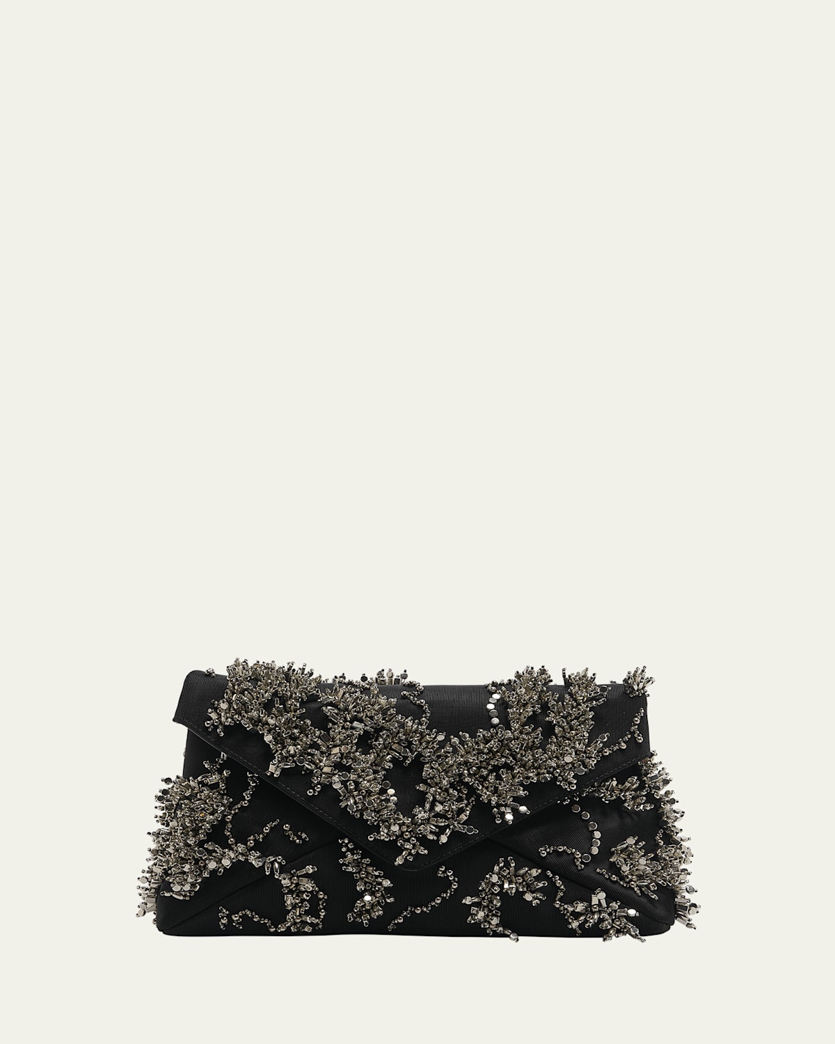 Dries Van Noten Beaded Envelope Flap Clutch Bag