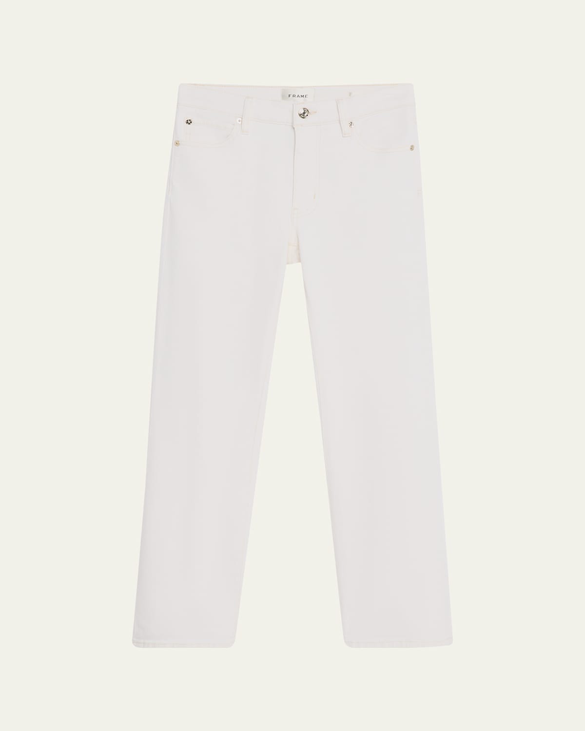 Frame The Borrowed Denim Pants In White