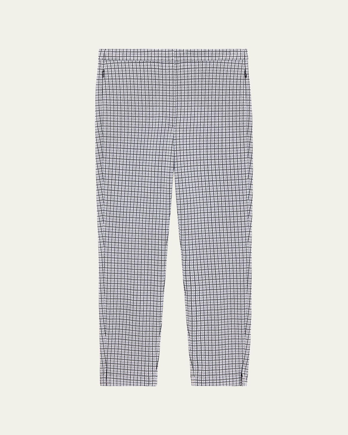 Theory Tapered High-rise Pants In Fog Multi
