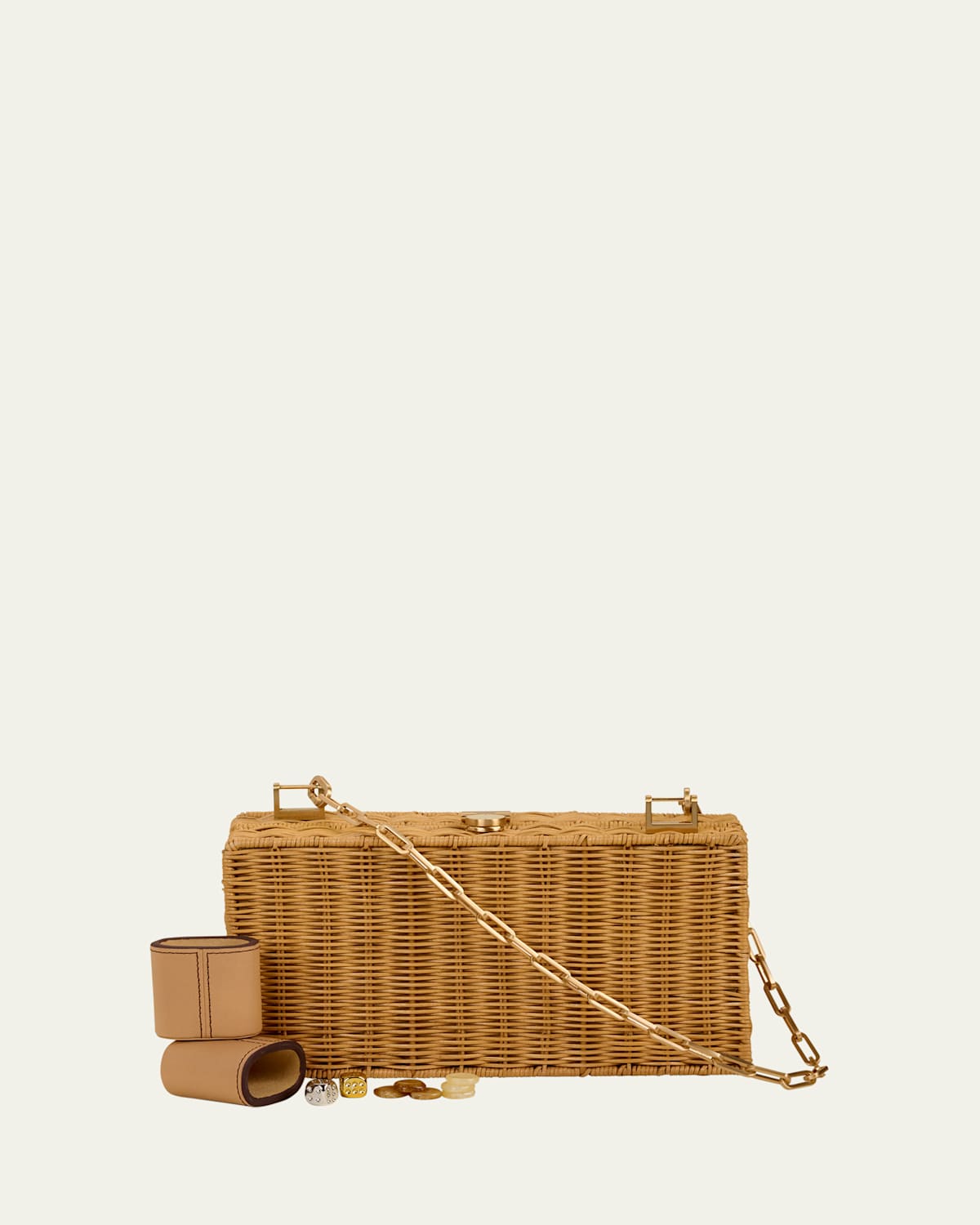 Cult Gaia The Backgammon Clutch Bag In Brown