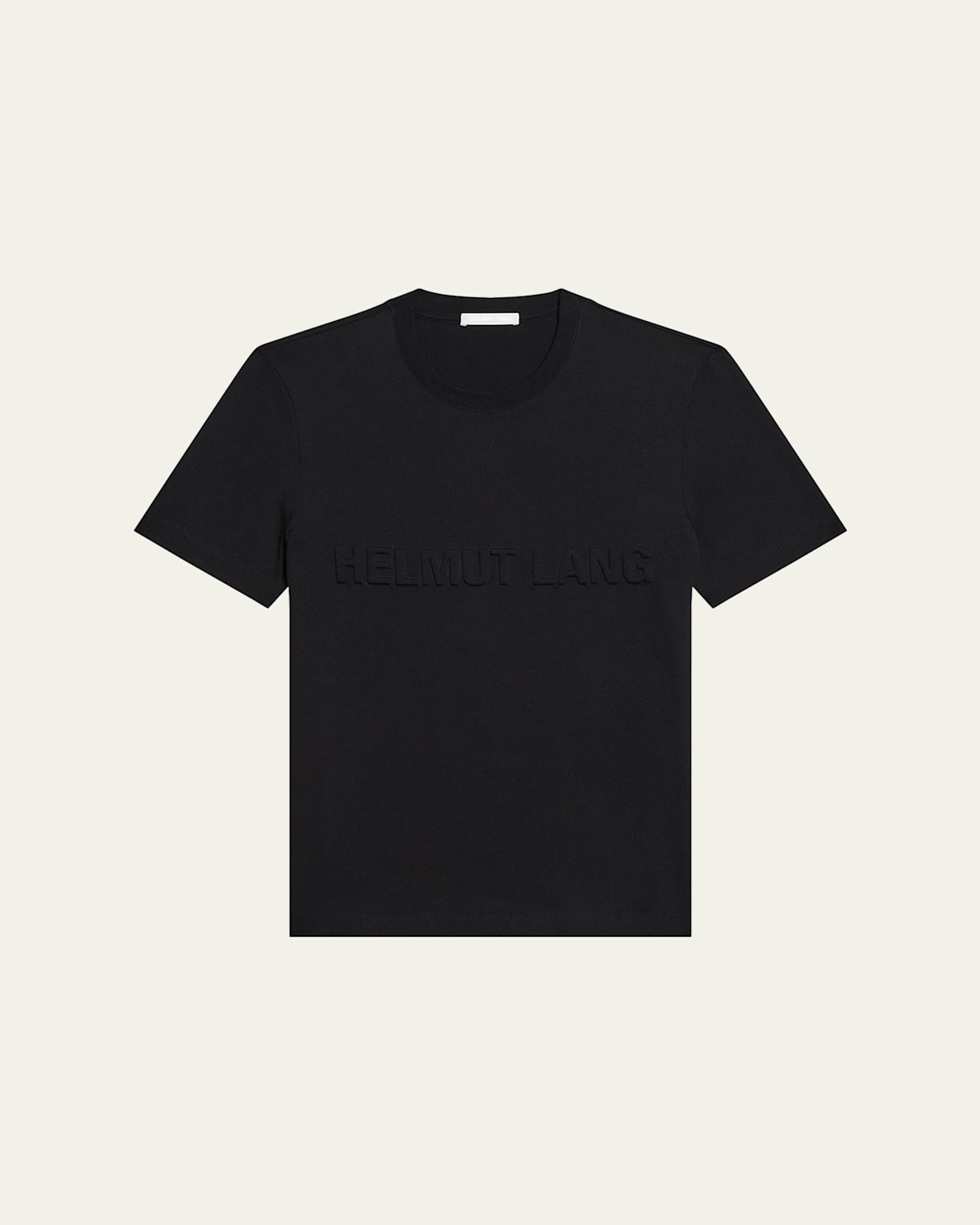 Helmut Lang Logo Embroidered Cotton T-shirt In Black