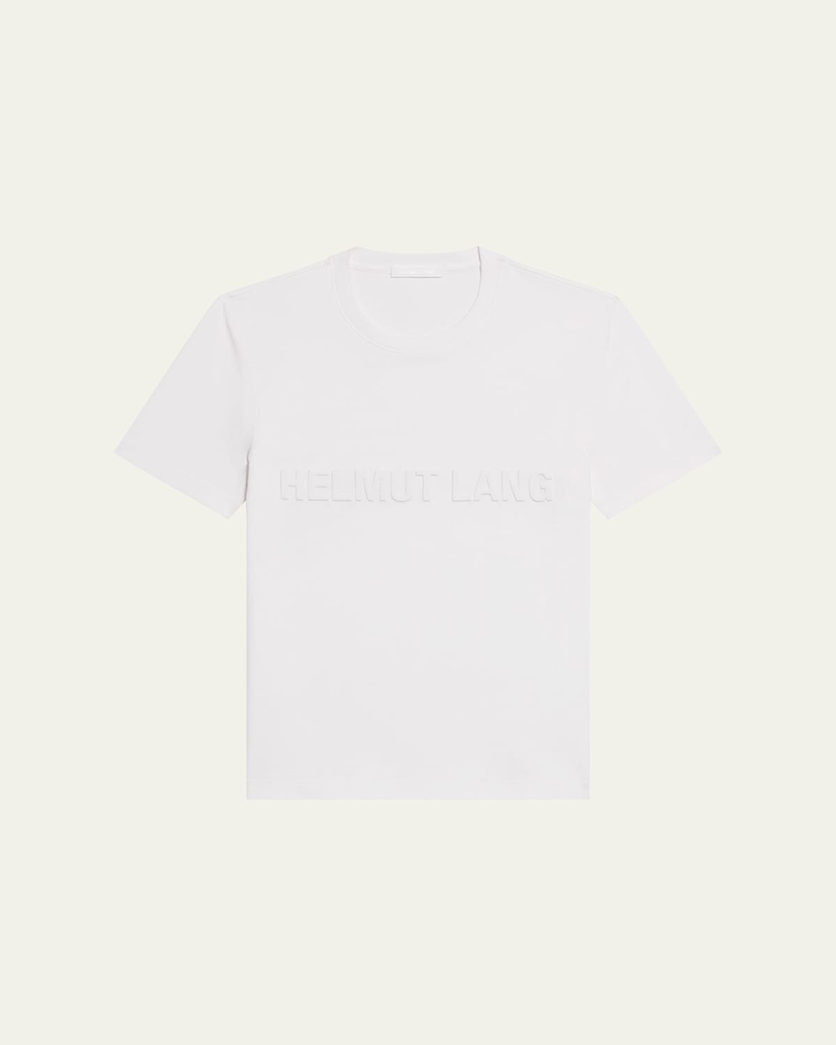 Helmut Lang Embossed Logo Tee In White