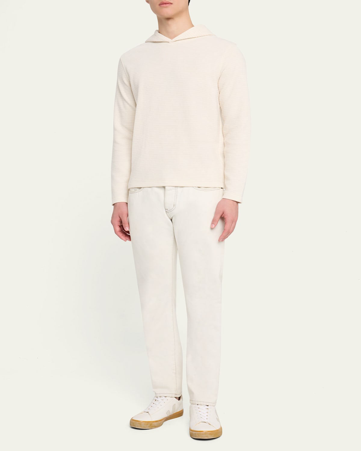 Men'S Double-Face Textured Hoodie