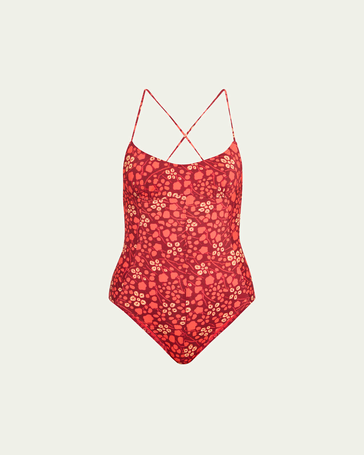 Ulla Johnson Positano One-piece Swimsuit In Orange