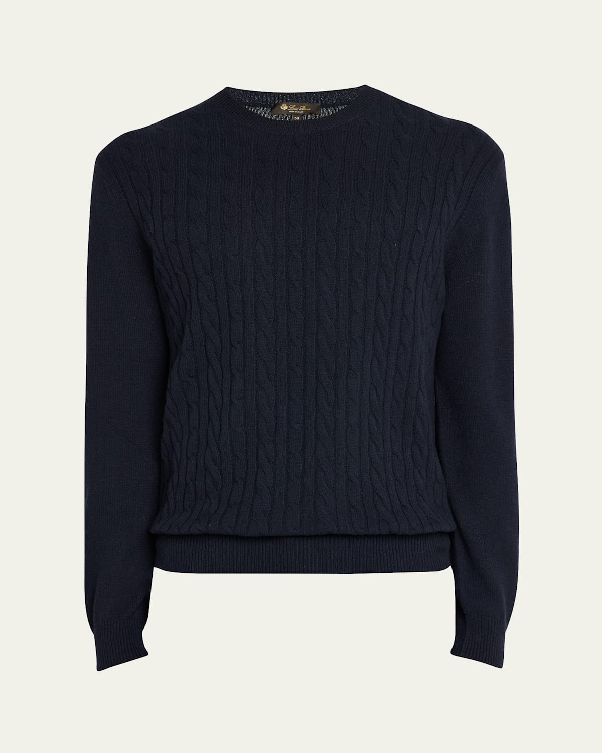 Men's Lenno Cashmere Cable Crewneck Sweater