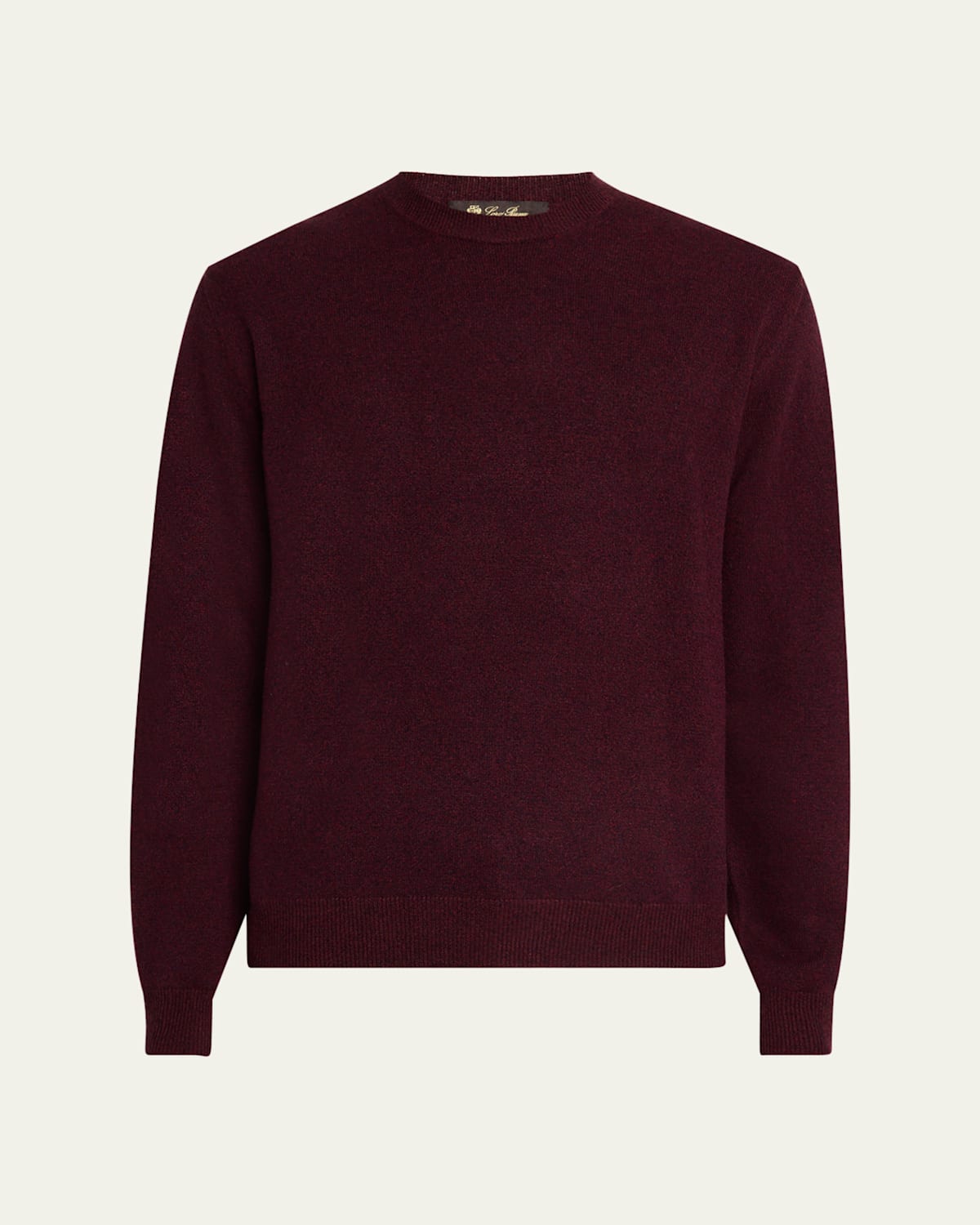 Loro Piana Men's Colonno Cashmere And Silk Crewneck Sweater In J1ve Cherry Liquer