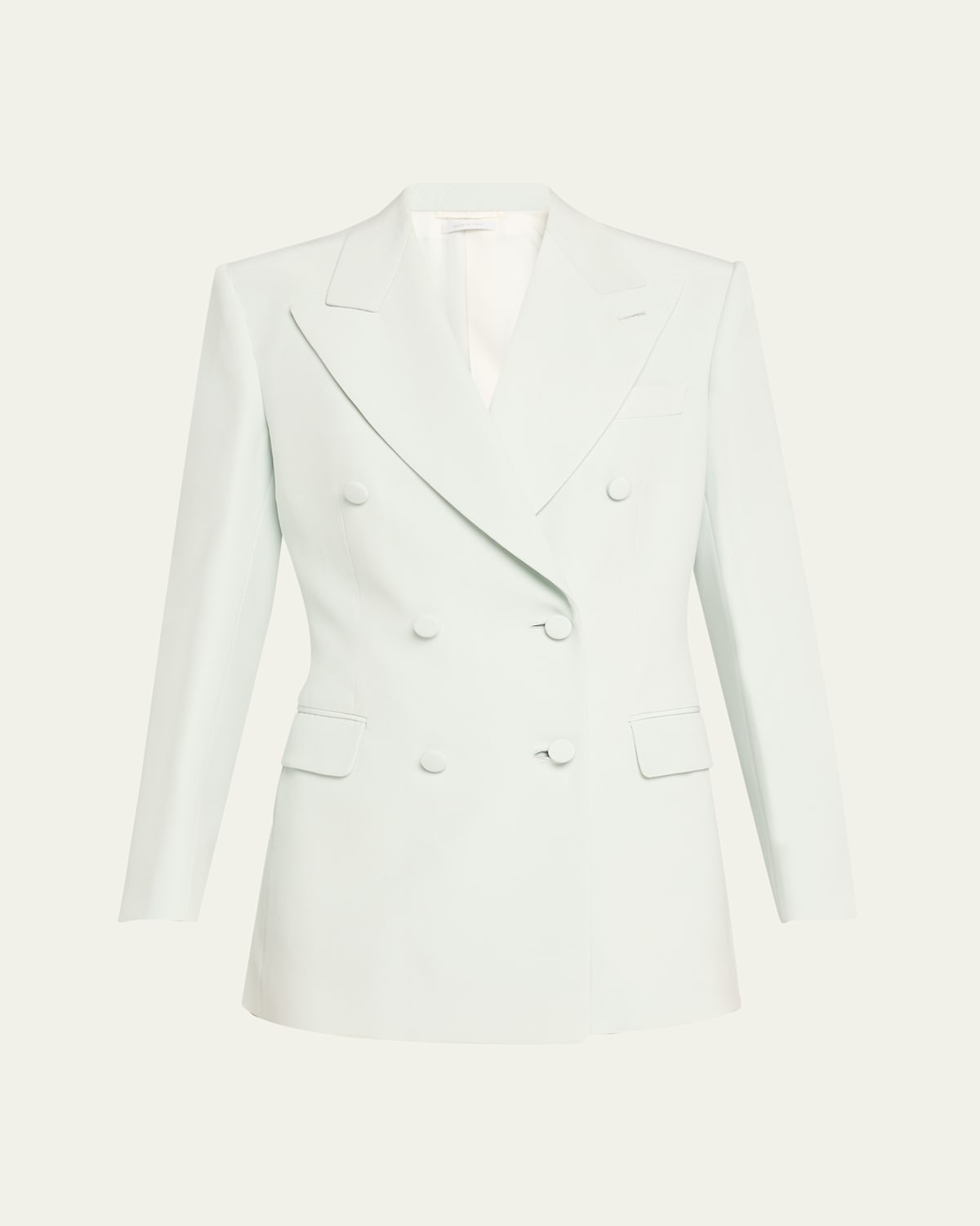 Double-Breasted Cady Silk Jacket
