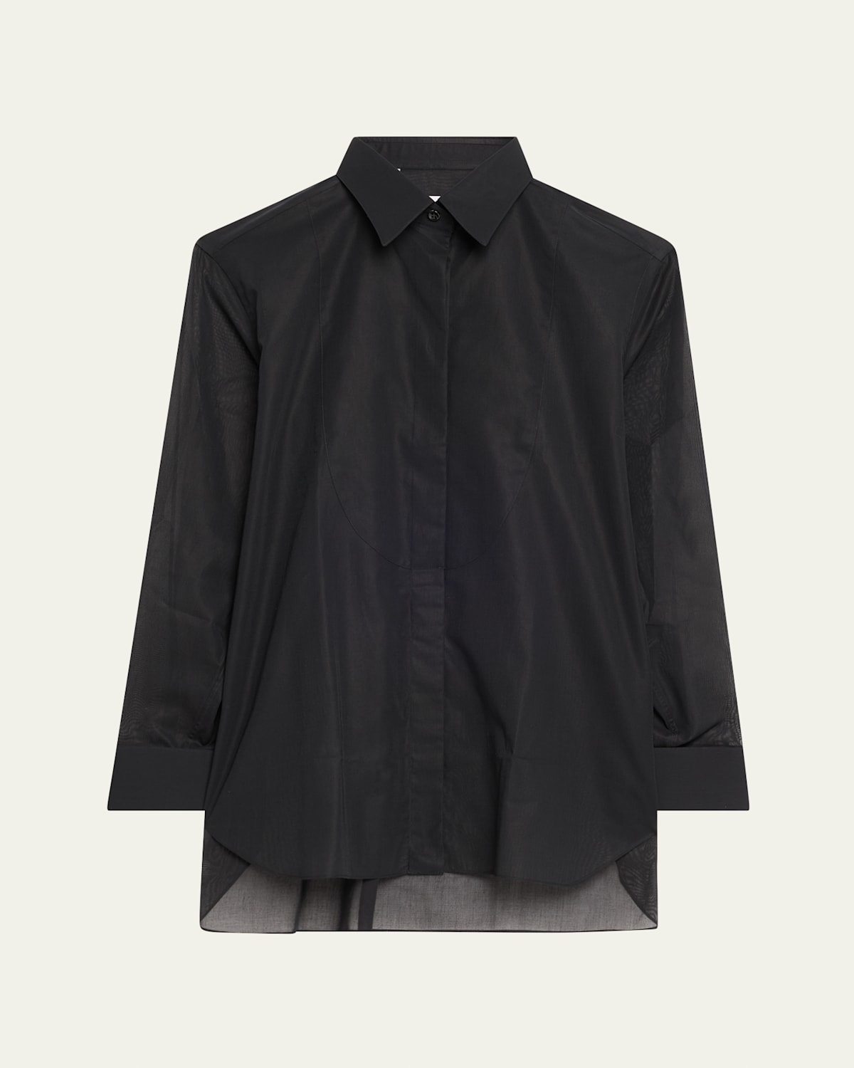 French Cuff Evening Shirt with Plastron