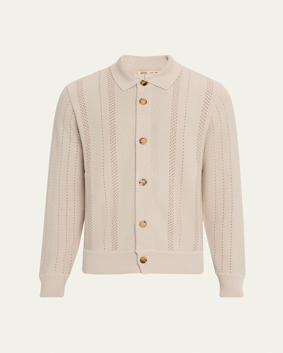 BALDASSARI MEN'S SILK AND CASHMERE STITCH BLOUSON 