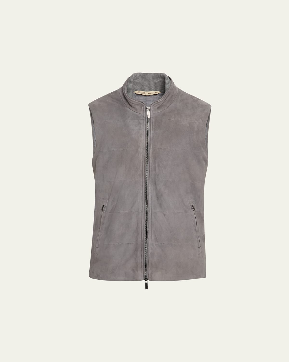 BALDASSARI MEN'S SUEDE FULL-ZIP VEST 