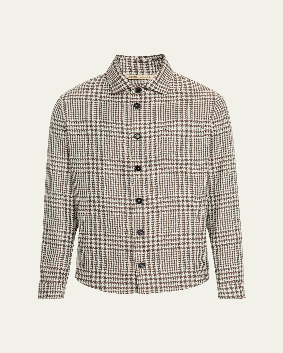 Men's Nail Head Linen Cotton Overshirt