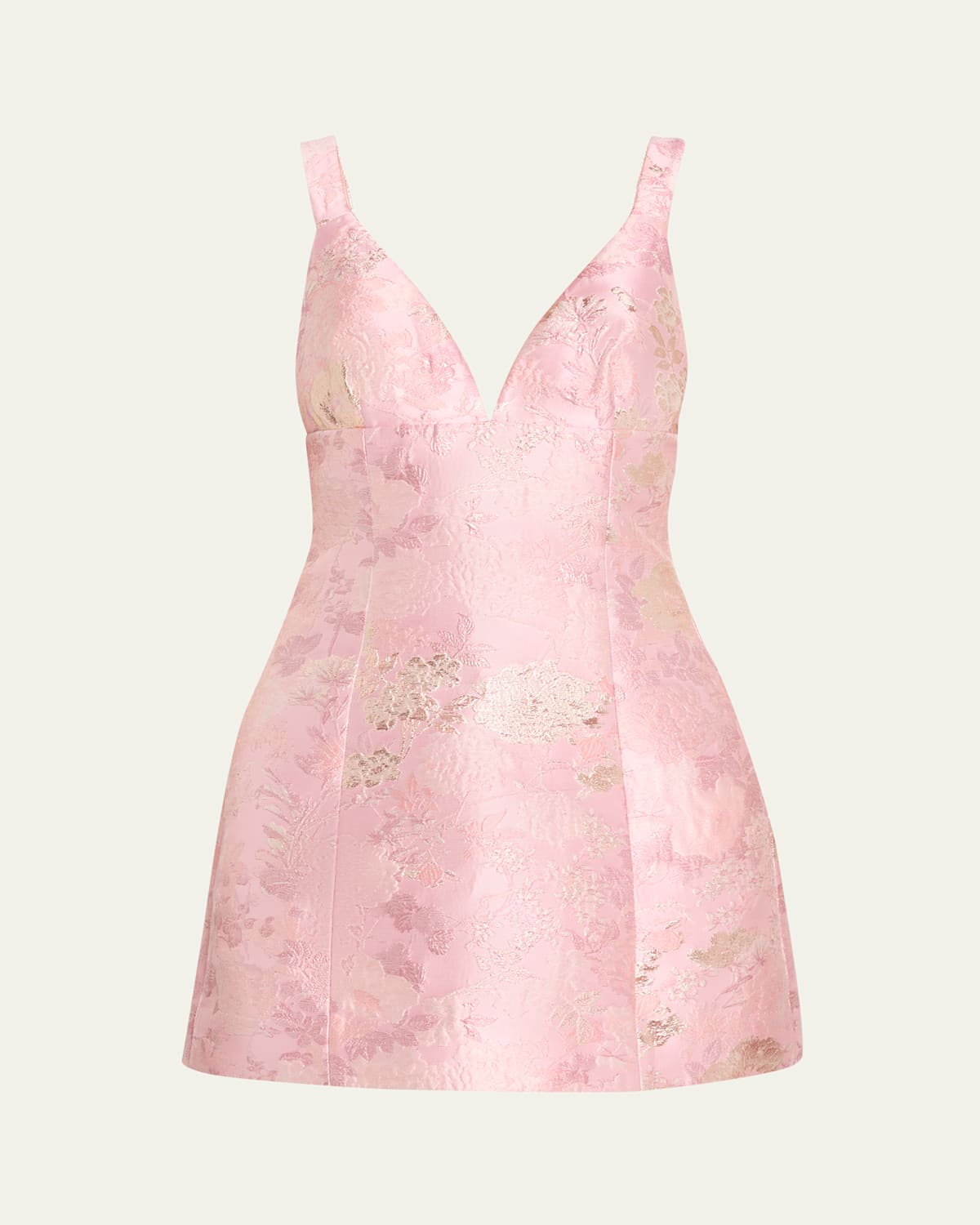 Cara Cara Napels Jacquard V-neck Mini Dress In Floral