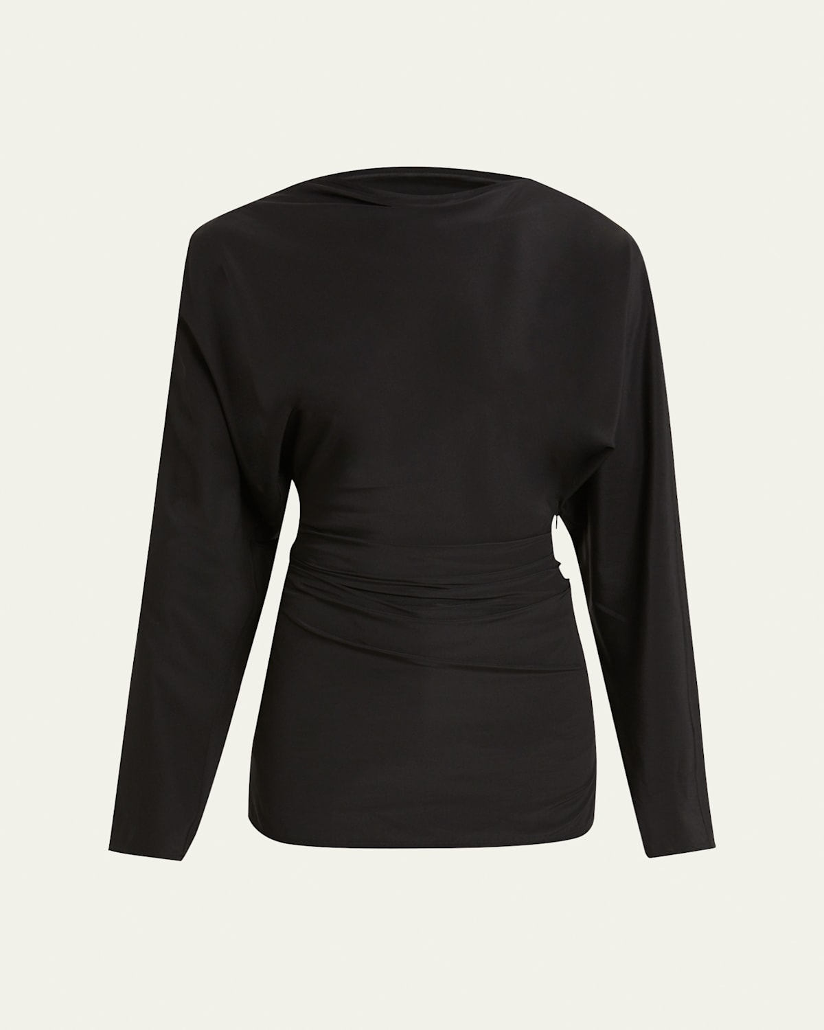 Proenza Schouler Keegan Stretch Silk Viscose Top In Black