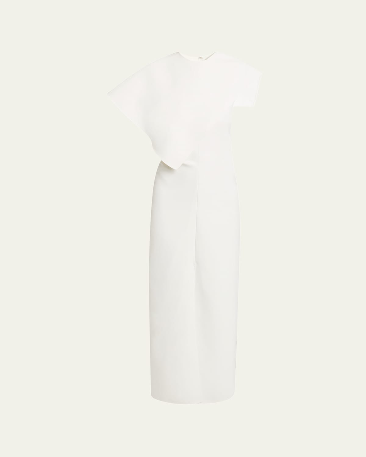 PROENZA SCHOULER SELENE CAPE BI-STRETCH SUITING MAXI DRESS 