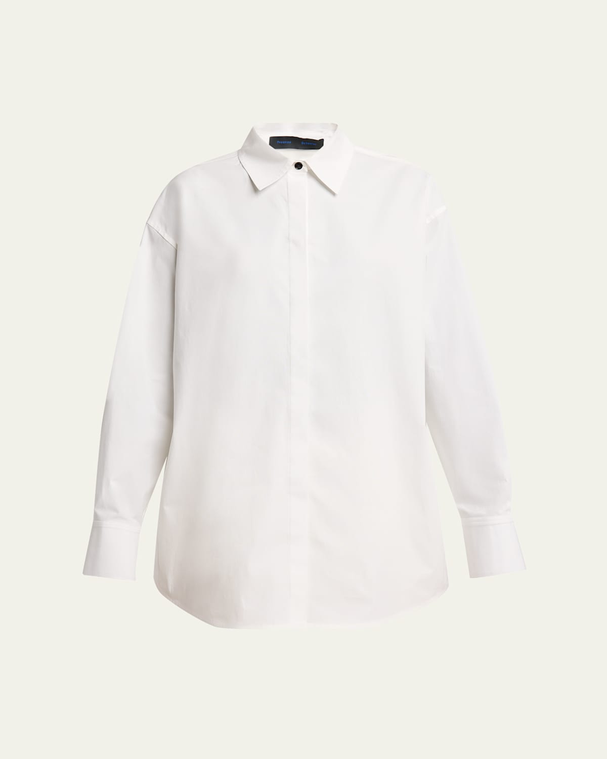 Proenza Schouler Addy Compact Cotton Poplin Button-down Shirt In White