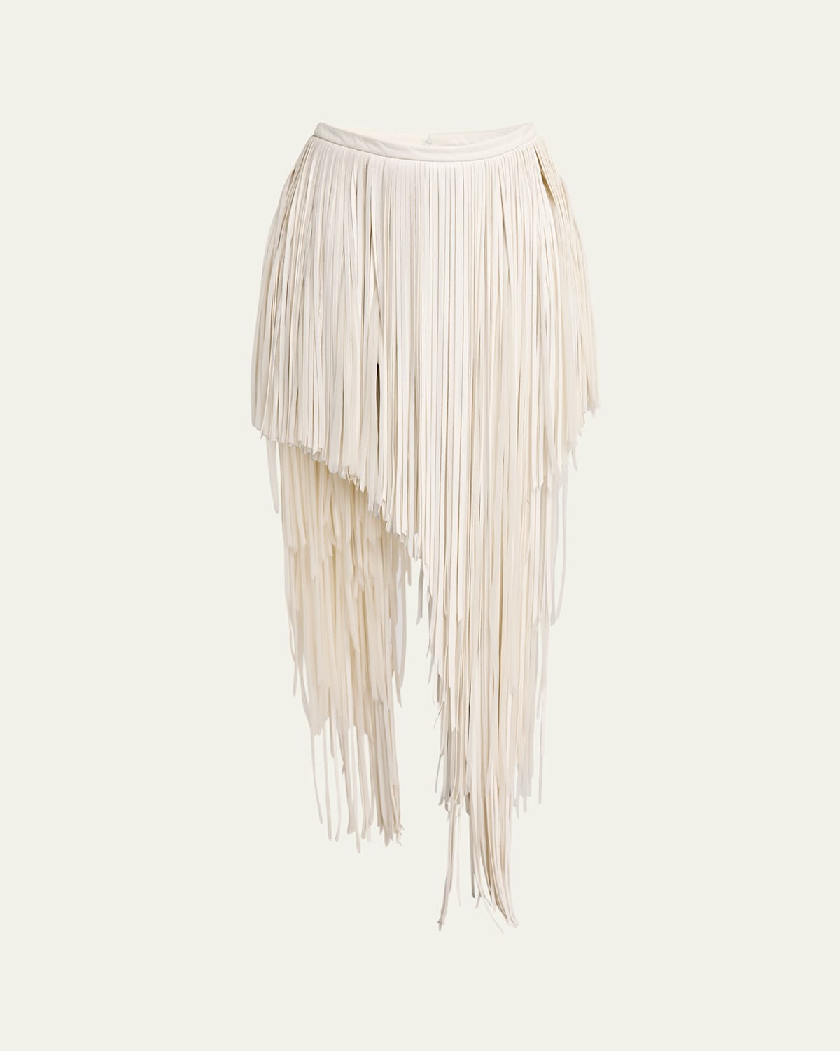 Shop Proenza Schouler Phia Asymmetric Faux Leather Fringe Skirt In Ecru