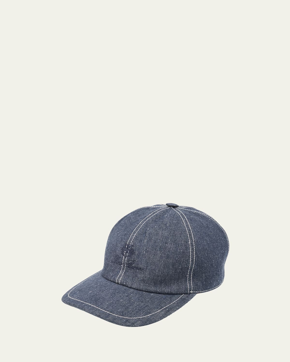 Loro Piana Men's Denim Six-panel Baseball Cap In W13k Surge Blue