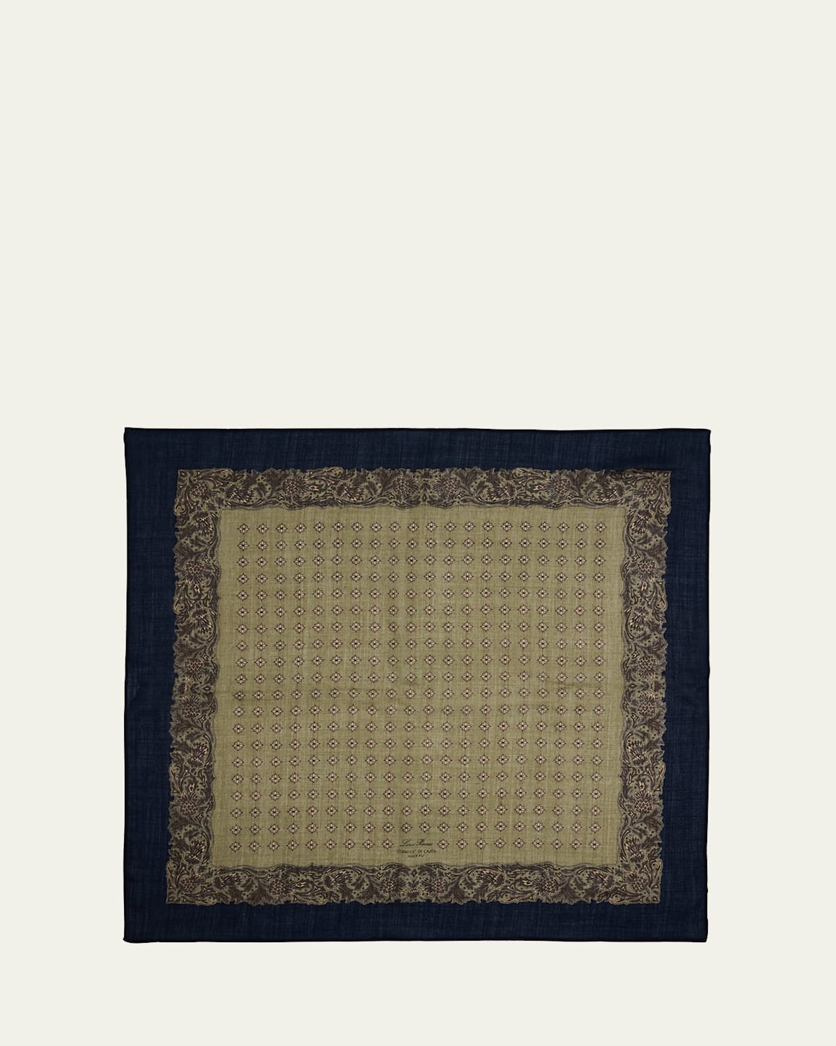 Loro Piana Men's Cornice Di Cardi Wool Foulard In T1ol Sap Greenblue
