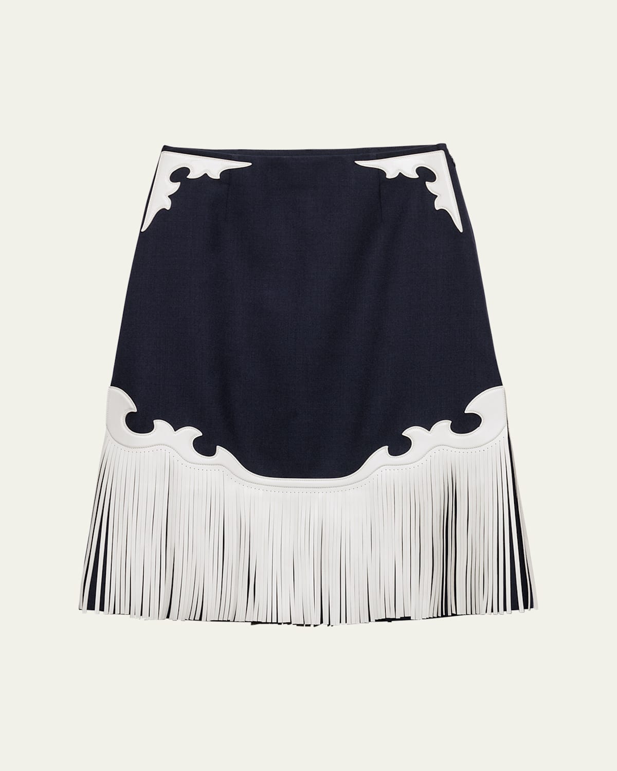 Western Leather Fringe Skirt