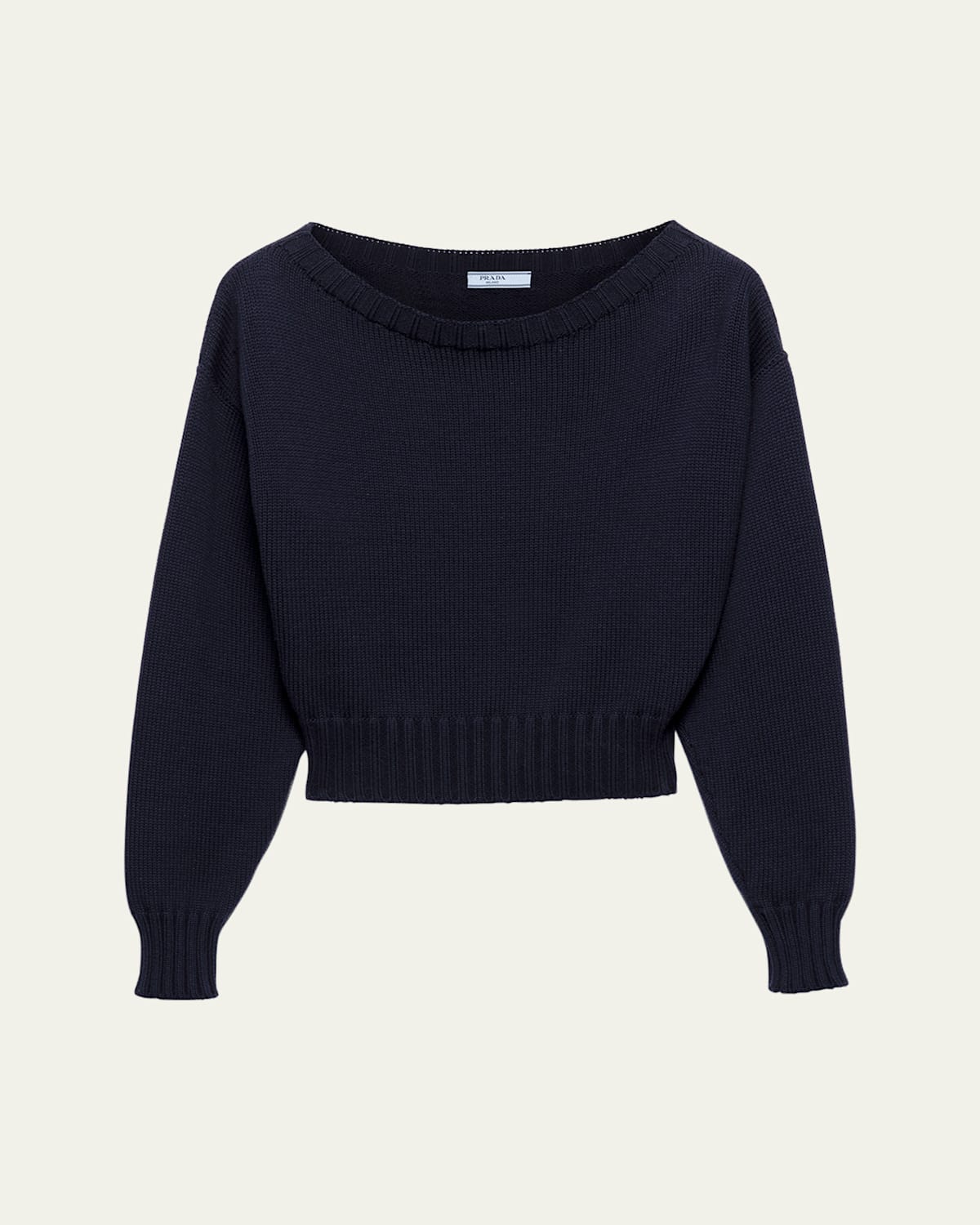 Prada Cotton Sweater In F0008 Bleu