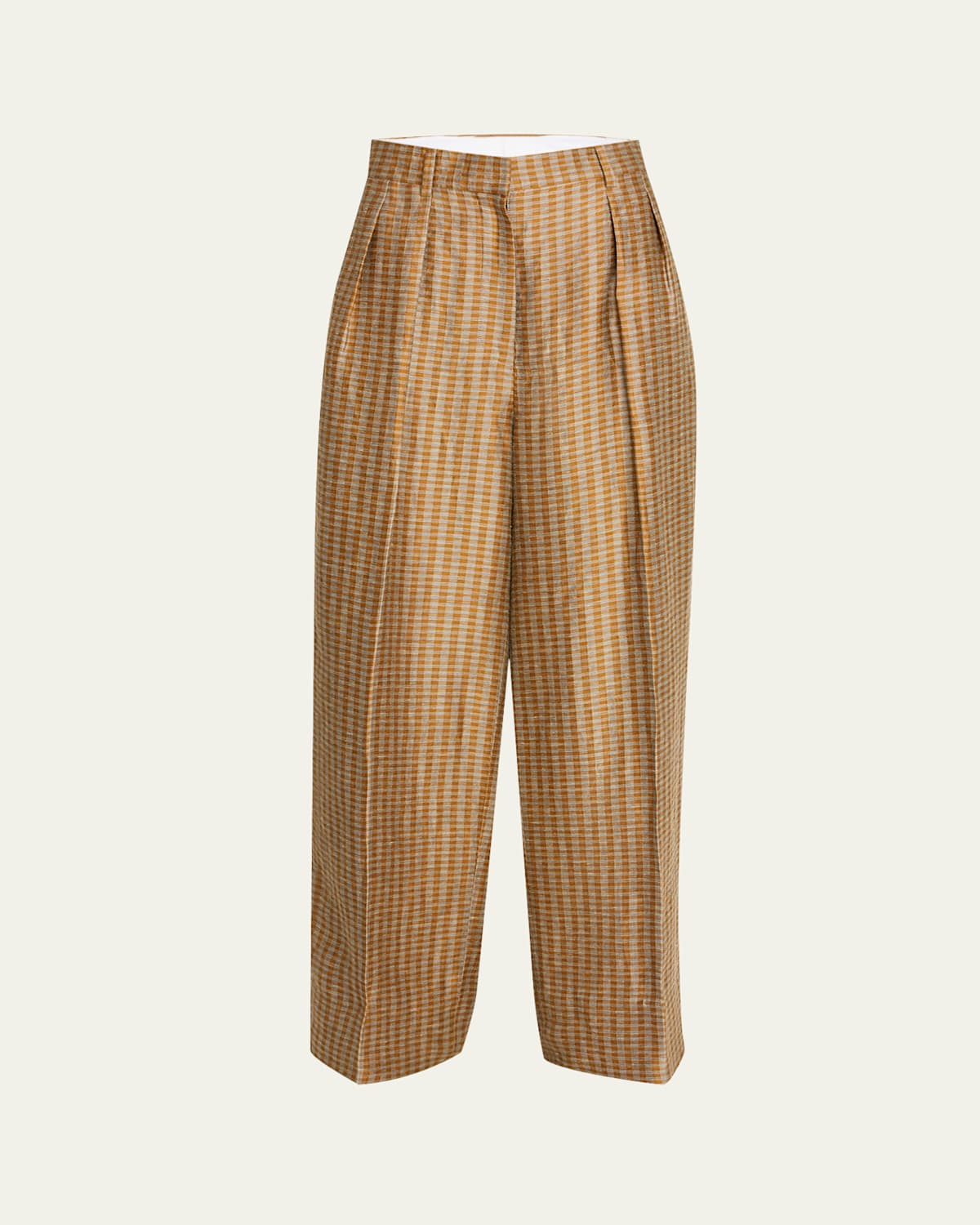 THE ROW SHERRY PRINTED WIDE LEG LINEN PANTS 