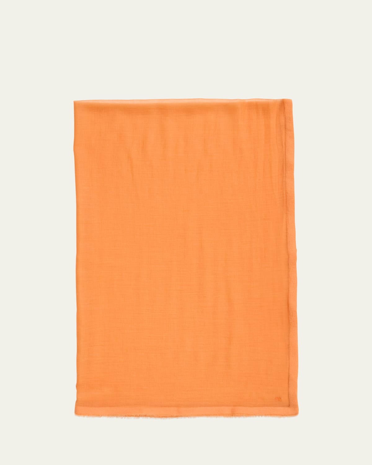 The Row Fioko Fuzzy Edge Cashmere Scarf In Orange