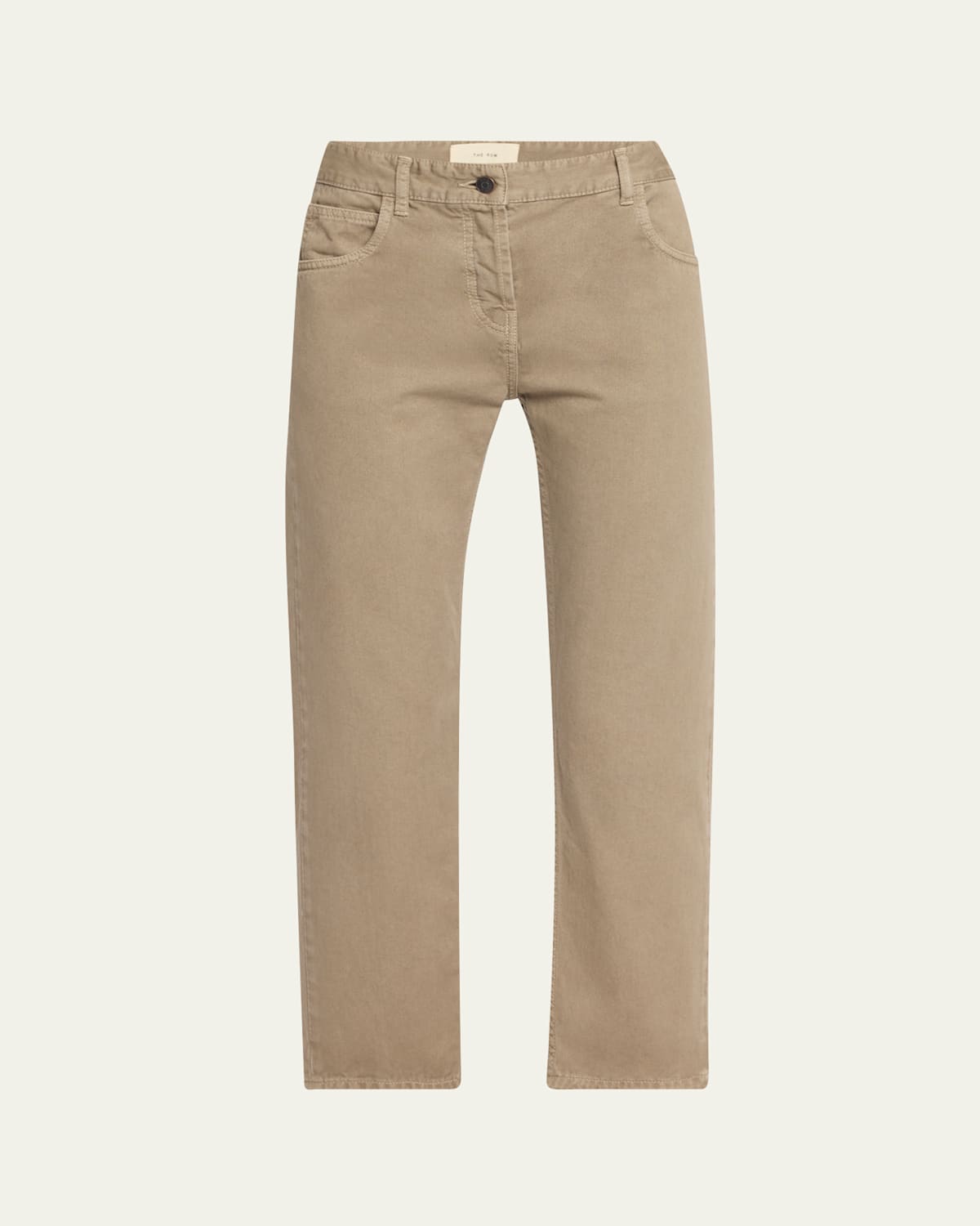 Shop The Row Riaco Cropped Jeans In Taupe
