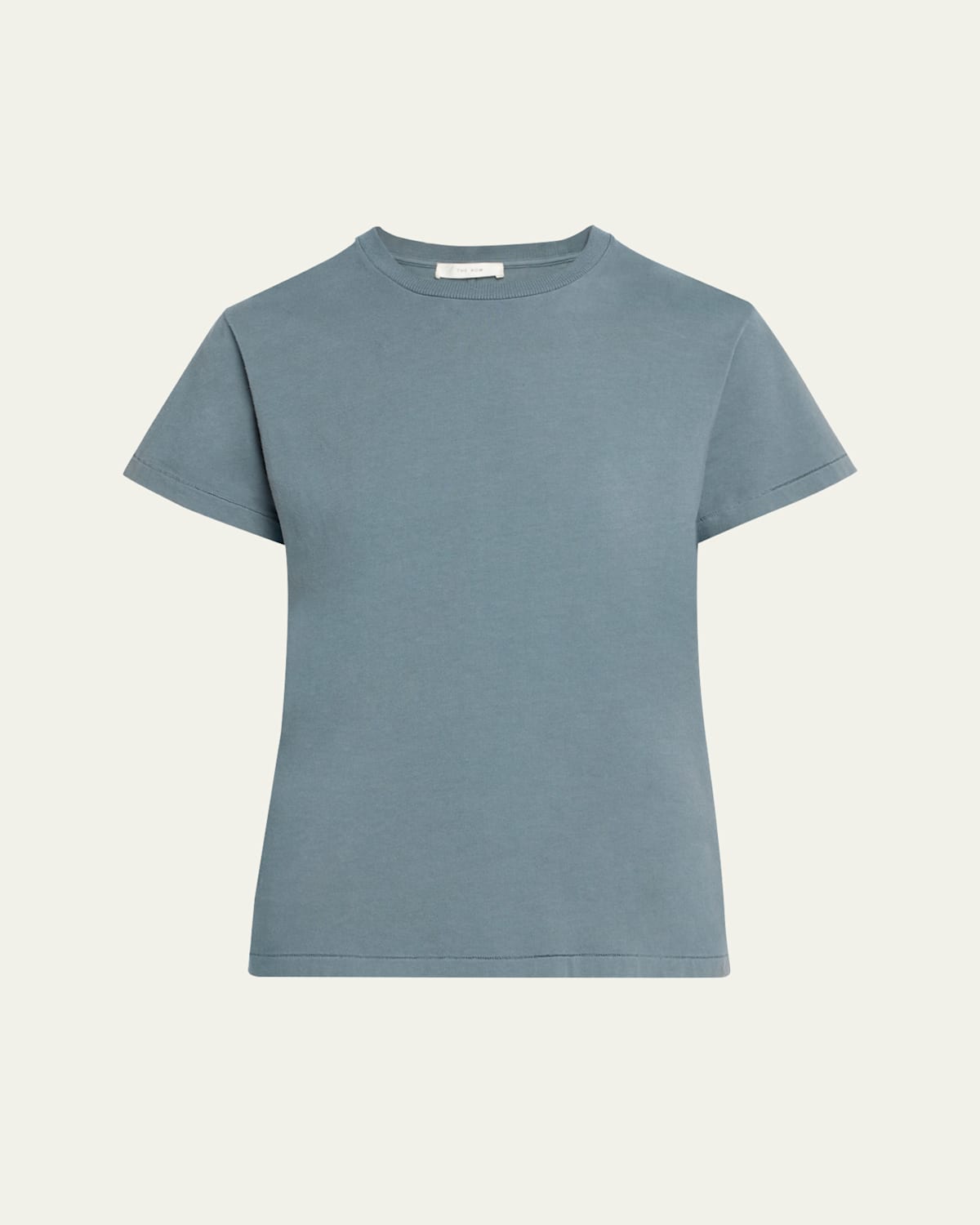 The Row Florie Short-sleeve Cotton Top In Timouse Grey