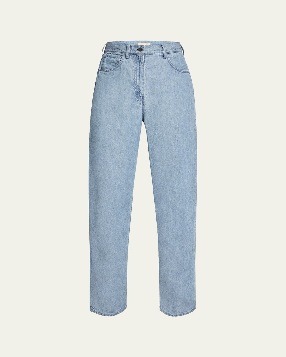 The Row Eglitta Straight Leg Washed Jeans In Bleached