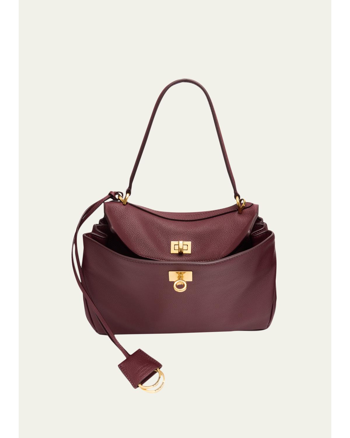 Rodeo Small Grained Leather Top-Handle Bag