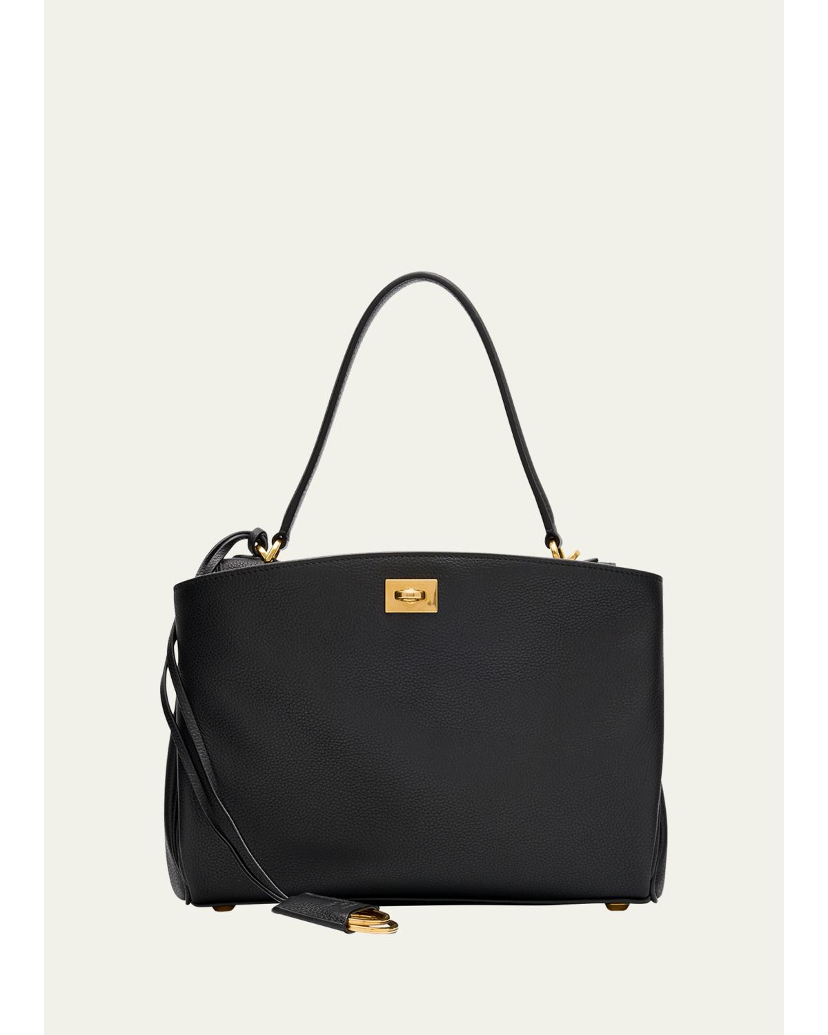 Rodeo Small Grained Leather Top-Handle Bag