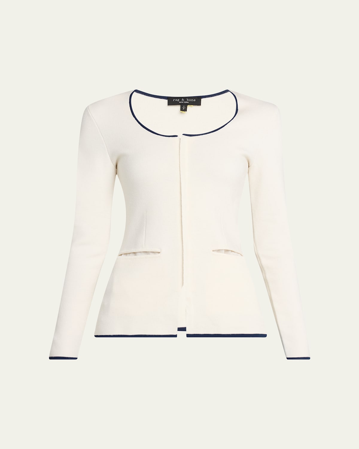 Rag & Bone Ella Long-sleeve Zip-front Top