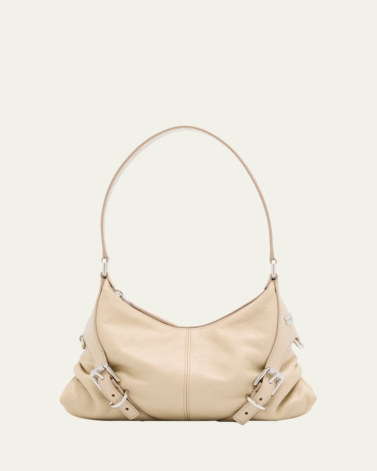 Givenchy Voyou Harness Shoulder Bag In Smooth Leather In 257 Natural Beige