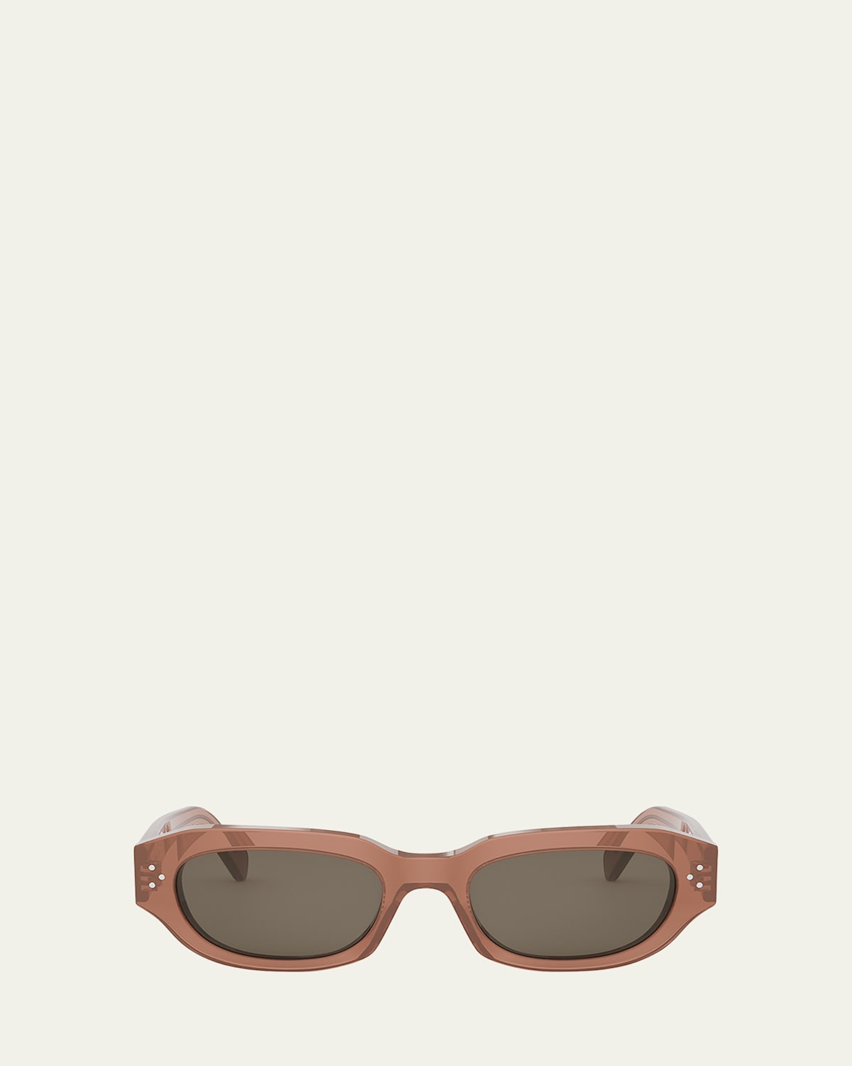 Celine Men's 3 Dots Acetate Rectangle Sunglasses
