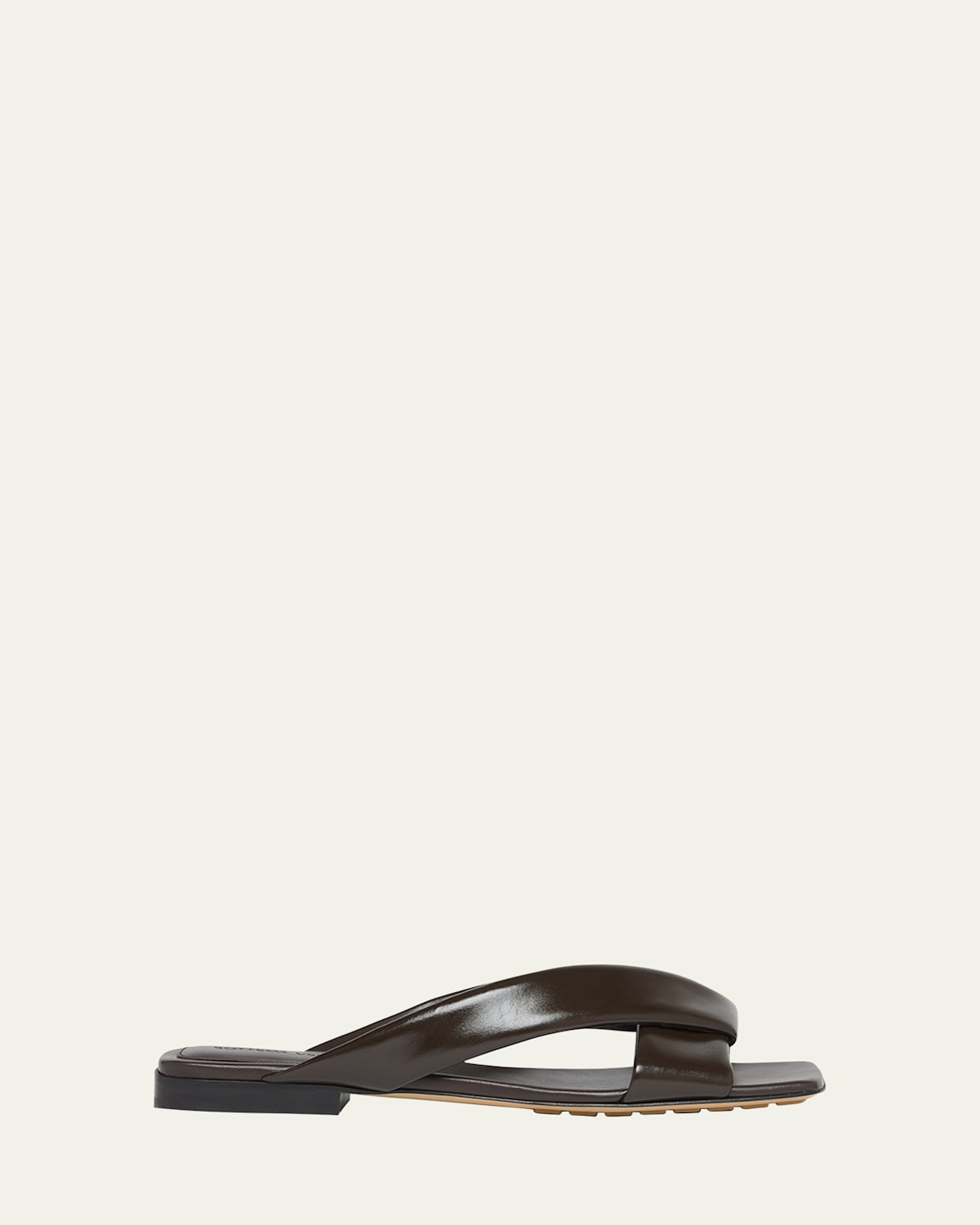 Bottega Veneta Riva Criss Cross Leather Flat Sandals